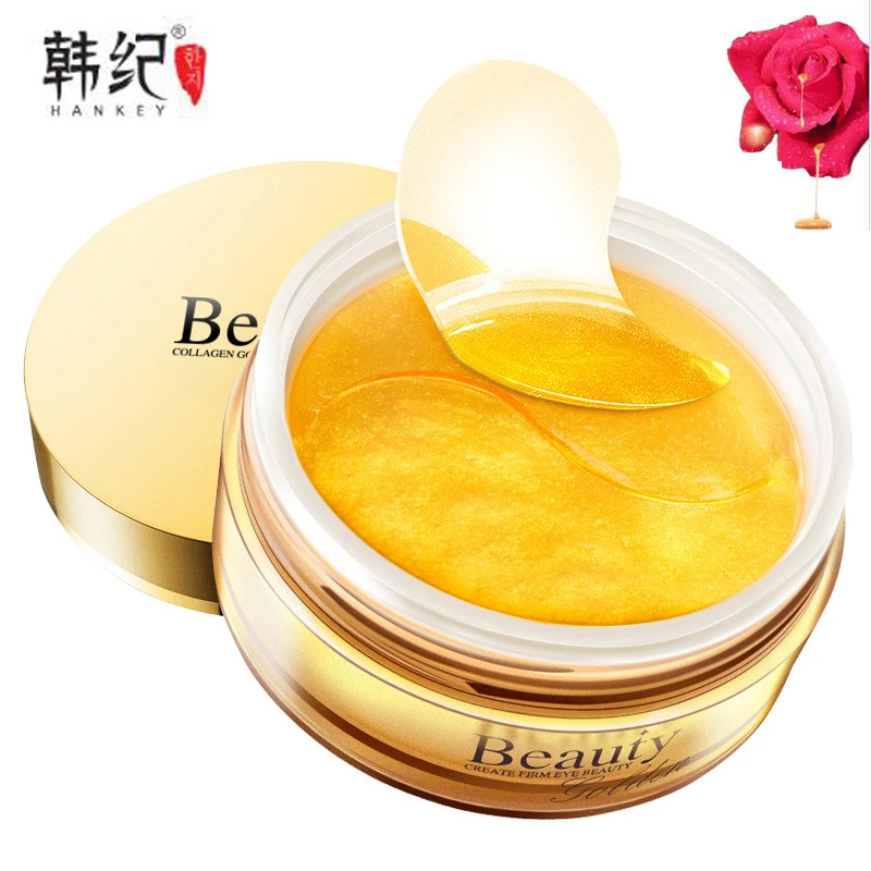 HANKEY Gold Aquagel Collagen Eye Mask Ageless Sleep Patches Dark Circles Face Care To Skin Whitening | Красота и здоровье