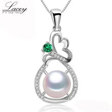 Белый настоящий натуральный пресноводный жемчуг кулон ожерелье для женщин, 10-11 мм большой 925 стерлингового серебра ювелирное изделие из Красного камня