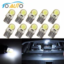 10 шт. Авто T10 чистый белый 194 W5W 168 COB 8-SMD кварцевая Автомобильная светодиодный супер яркий Поворотный Светильник для номерного знака Лампа DC12V