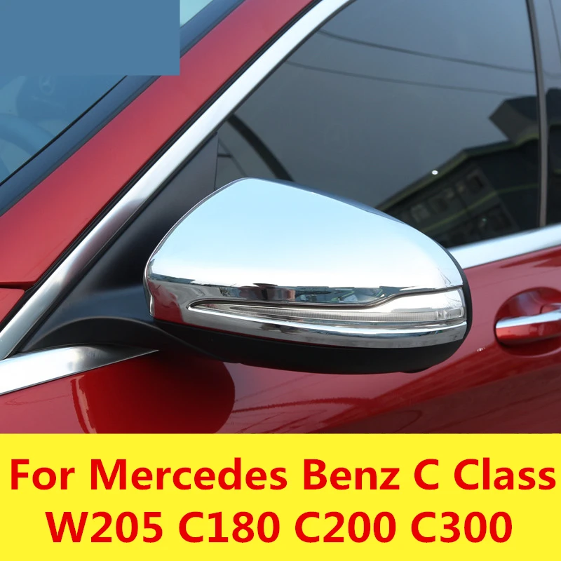 Car Rear-view Mirror Covers Shell Rearview Edge Guards Cover Exterior For Mercedes Benz C Class W205 C180 C200 C300 | Автомобили и