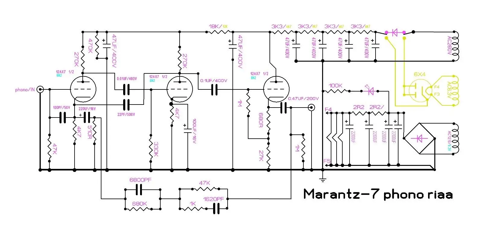 ZEROZONE Hi end 12AX7 трубка мм RIAA поворотные столы фонокорректор база на Marantz 7 L7-44