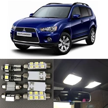 Kit de luz LED blanca para Interior de coche, Bombilla Blanca, para 2006, 2007, 2008, 2009, 2010, Mitsubishi Outlander, Map, Dome, Trunk Glove Box Lamp, 11 Uds.