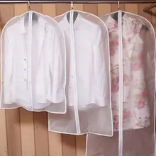 Платье костюм чехлы для одежды Защитная верхняя одежда Пылезащитная пластиковая сумка для хранения на молнии Одежда мешок для хранения пыли