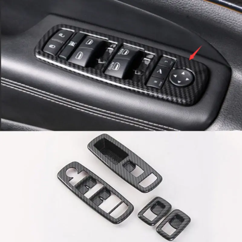 ABS Matt Interior Door Cover Armrest Trim 4pcs for Jeep Grand Cherokee 2011-2015