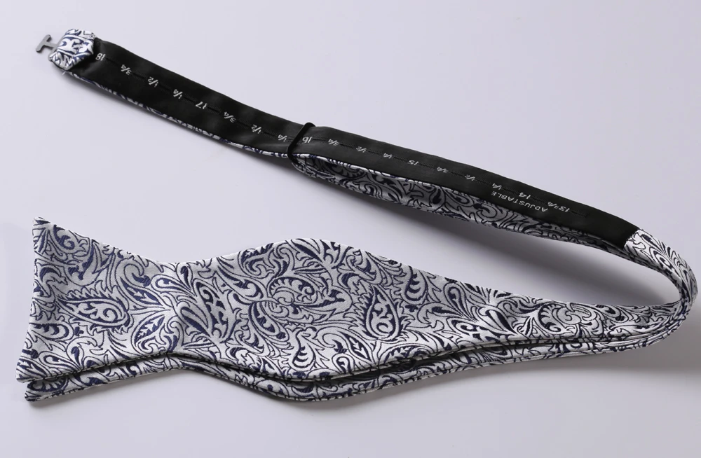  Floral 100%Silk Jacquard Woven Men Butterfly Self Bow Tie BowTie Pocket Square Handkerchief Hanky S