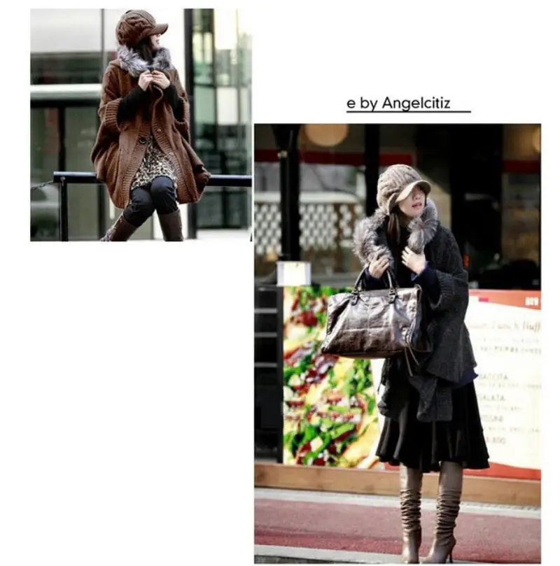 Winter Women's Caps Warm Wool Hats Solid Color knit Hat Earmuffs Visors Female Hand Hook Fashion Hats