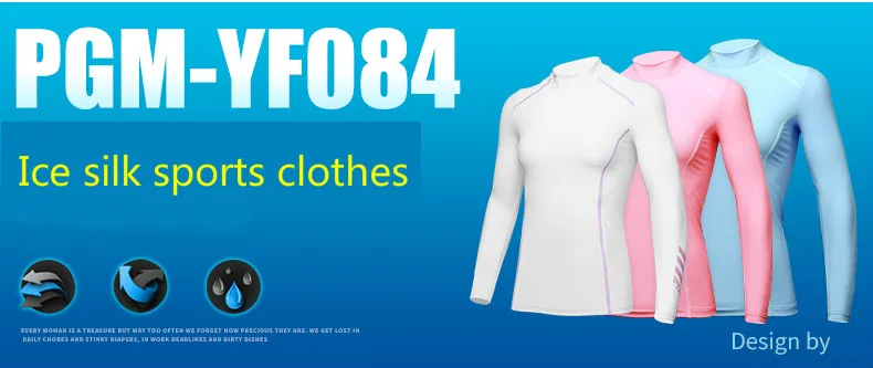 PGM Женская футболка для гольфа одежда для гольфа женский солнцезащитный Лонгслив топы Летняя футболка супер крутая блузка Размер s-xl