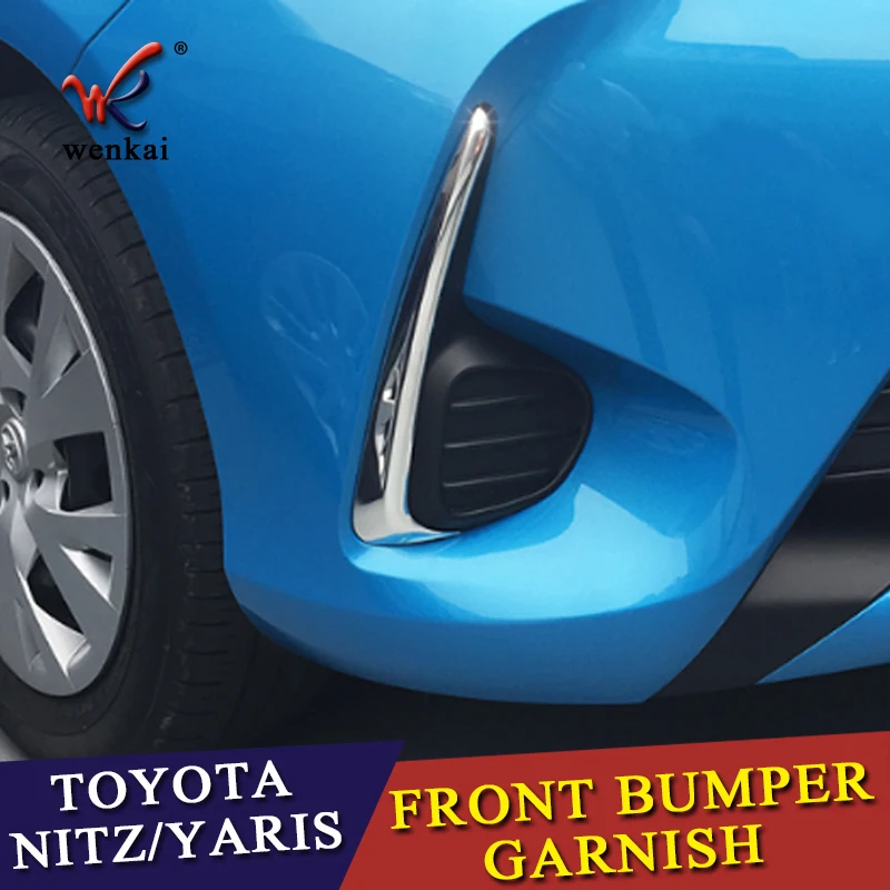 Передняя хромированная противотуманная фара WK полоса для Toyota yaris vitz YARIS VITZ 2017 2018
