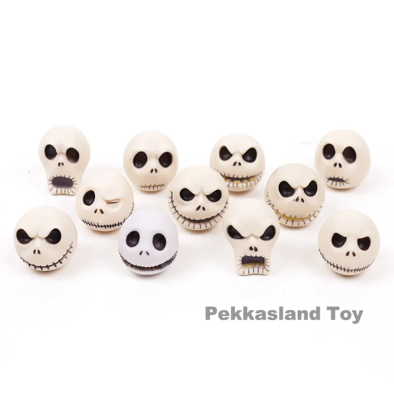 Skellington com Cabeças Figura de Ação o Pesadelo Antes do Natal Deluxe Jack Intercambiáveis Collectible Modelo Brinquedo Presente 35cm 7 skellington com cabeças intercambiáveis figura de ação