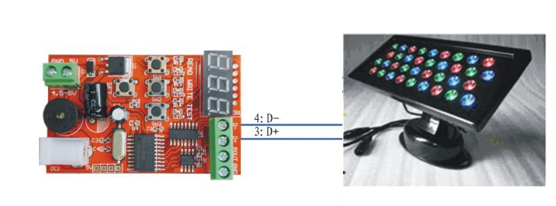 DMX512 простой адрес писатель, используется для декодер RGB, прожекторы, подземный светильник, сценический светильник, DMX кодировщик DMX адрес editor