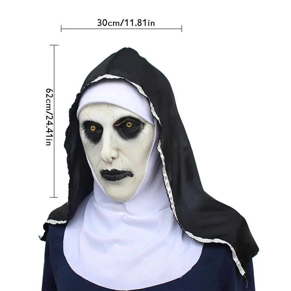 Монашка маска пугающая женское лицо парик торжества тематическая вечеринка Хэллоуин косплей Бар выступления ночные представления карнавал персональный