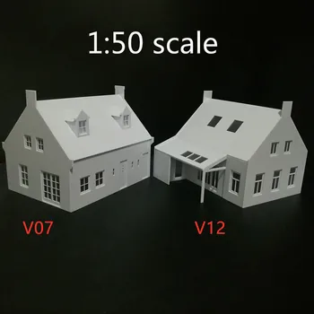 

1:50 Scale Finished Model Of The Building White Small House Rural House Model