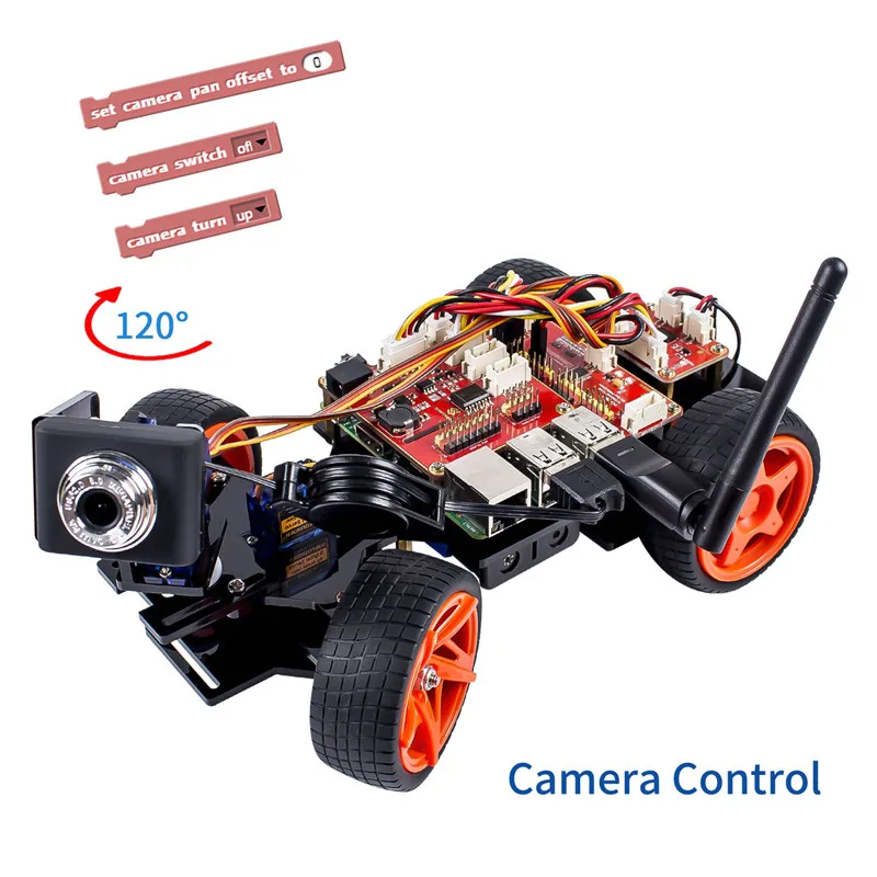 SunFounder Дистанционное управление робот Комплект для Raspberry Pi 3 Смарт видео car kit V2.0 RC робот приложение Управление LED Игрушечные лошадки(RPI не входит в комплект