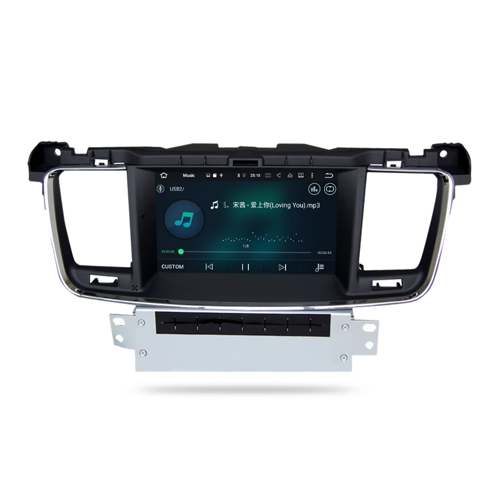 Top Android 9.0 Car DVD Player GPS Glonass Navigation for Peugeot 508 2011 2012 2013 2014 3G Bluetooth Radio RDS Audio Video Stereo 2