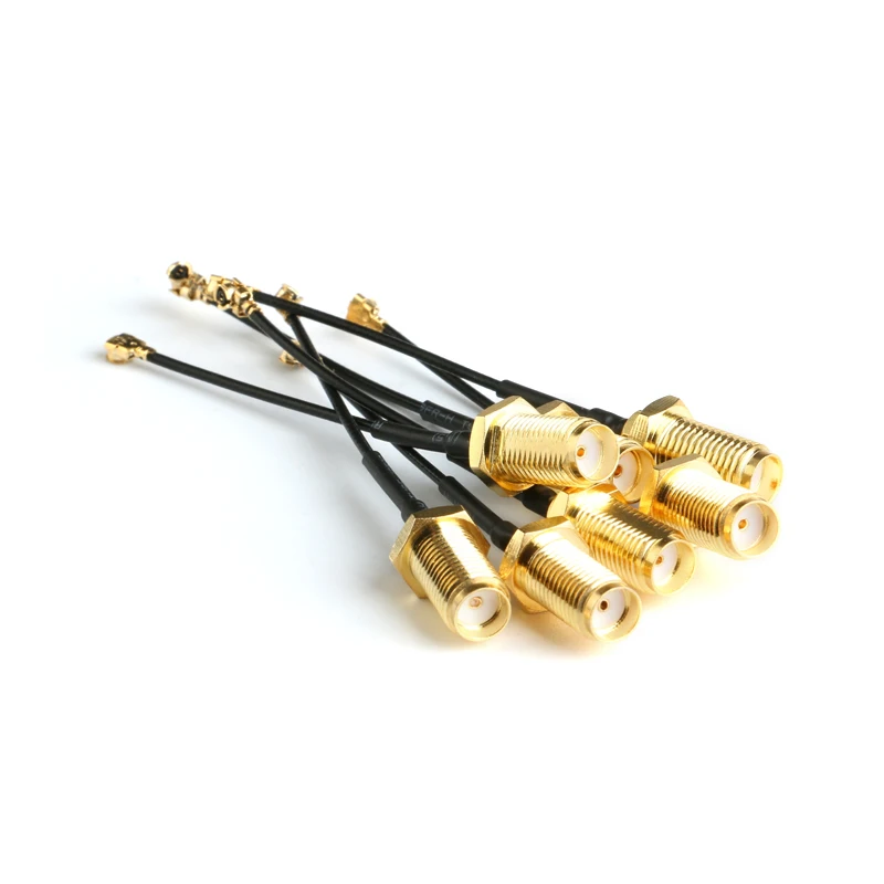 5pcs SMA Connector Cable Female to uFLu.FLIPXIPEX RF Or NO Connector Coax Adapter Assembly RG178 Pigtail Cable 1.13mm (4)