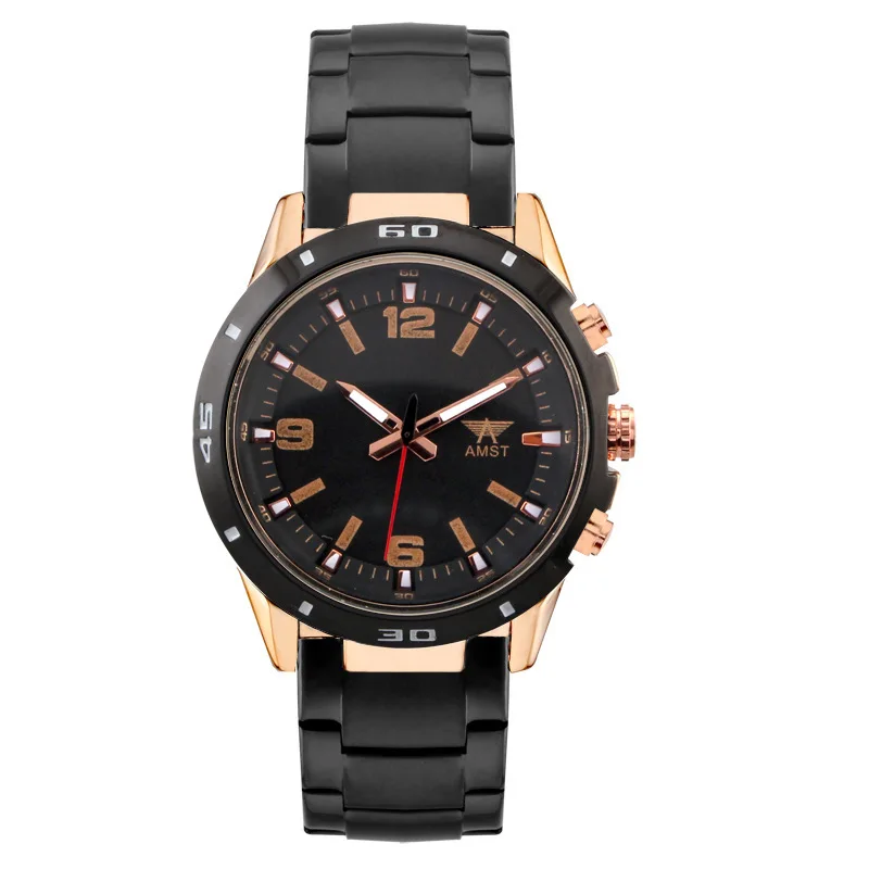 Новые Водонепроницаемые многофункциональные модные деловые мужские кварцевые Стальные часы с лентой от производителя оптом 3011