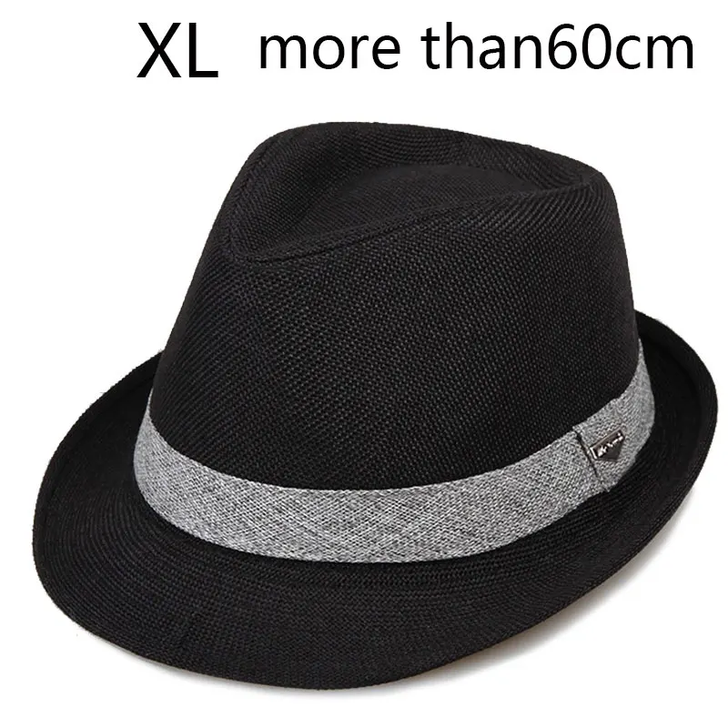 Винтажная фетровая шляпа черная фетровая шляпа s для мужчин шерстяная фетровая шляпа мужские шляпы фетровые шляпы - Цвет: black linen over60cm
