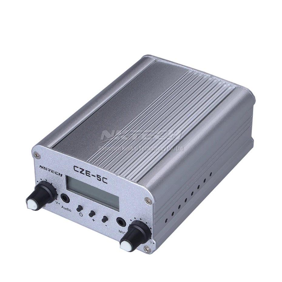 Estação de Transmissão de Rádio Nktech Transmissor 1 w - 5 Freqüência Estéreo 76-108 Mhz Amplificadores Campus Profissional Áudio Cze-5c Pll fm - Image 2