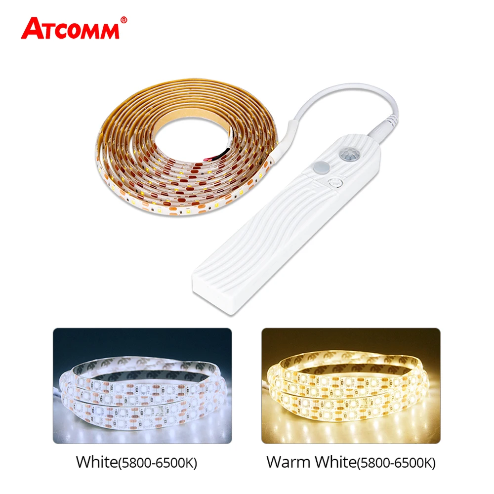 

Wireless Motion Sensor LED Strip 1M 2M 3M IP65 Waterproof 2835 Night Light AAA Battery Powered Bed Lamp Cabinet Stairs Hallway