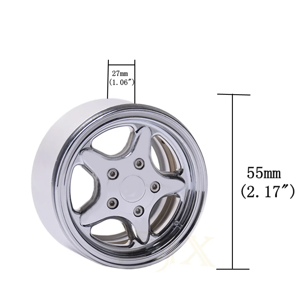 4 шт матовые серебряные 1 9 Beadlock колеса диски для 1/10 RC Гусеничный осевой SCX10 II 90046