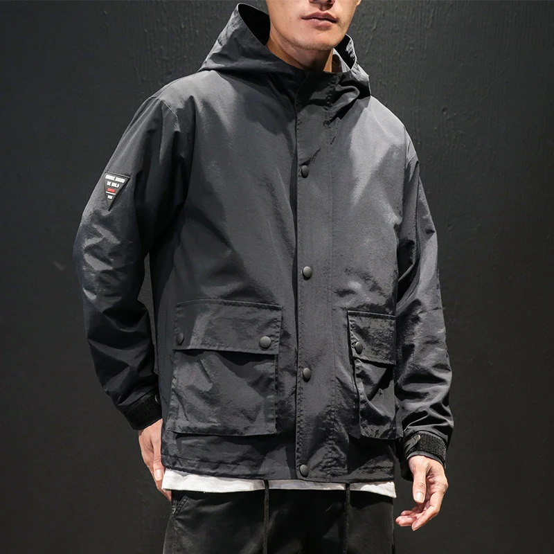 mens cargo jacket with hood