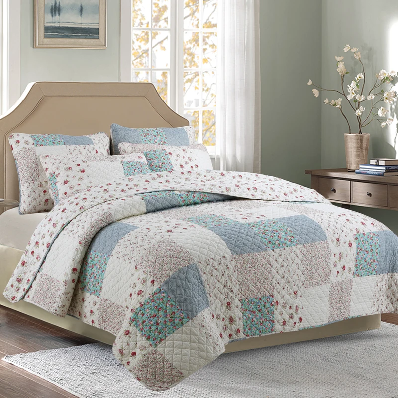 2017 Summer American Countryside Pastoral 3pc Bedding Set Cotton Soft