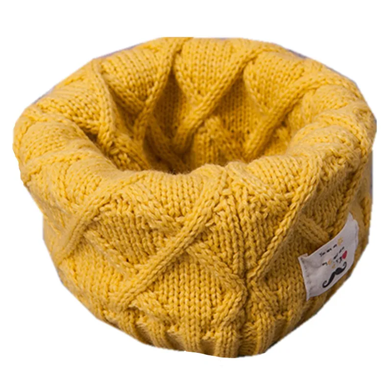 Spring Baby Girls Scarf Children Girls Boys Kintted Wool O Ring Scarves Chidren Outing Protect Kint Solid Color Kids Collar