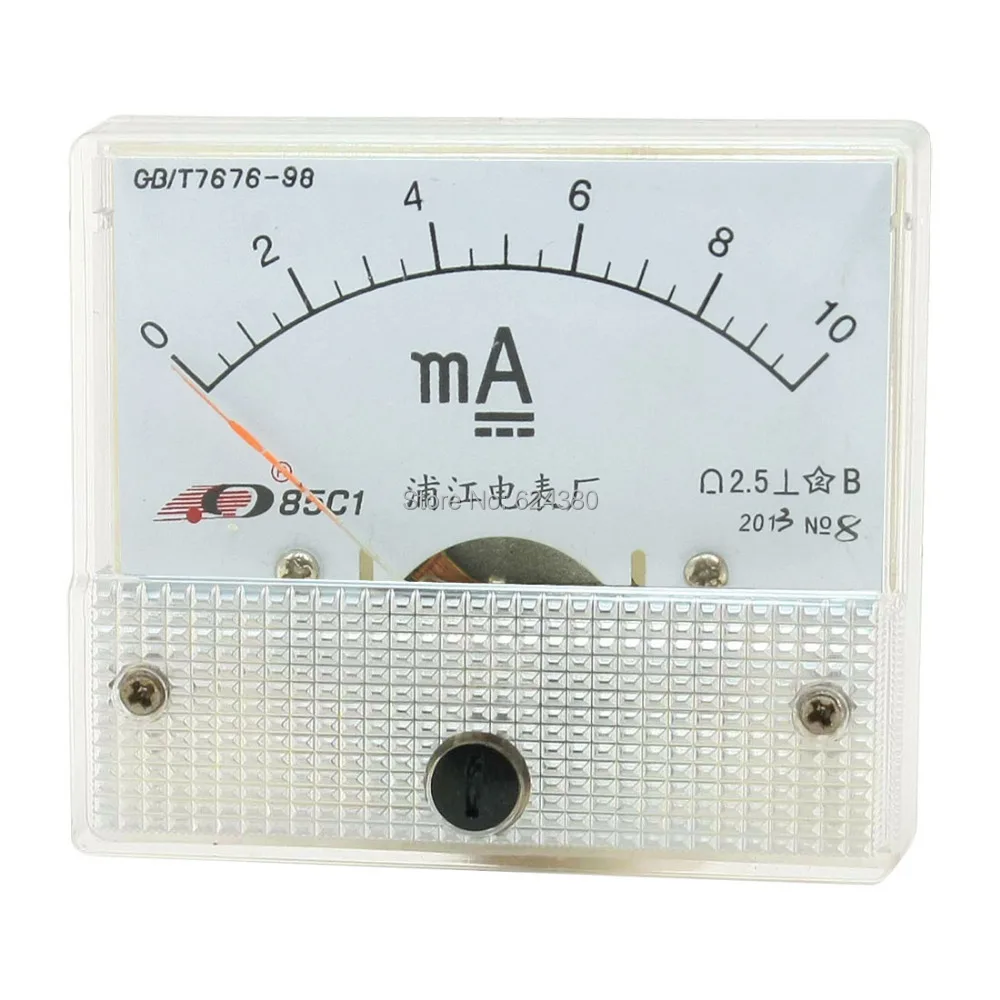 DC 010mA Scale Range Current Panel Meter Amperemeter Gauge 44C2