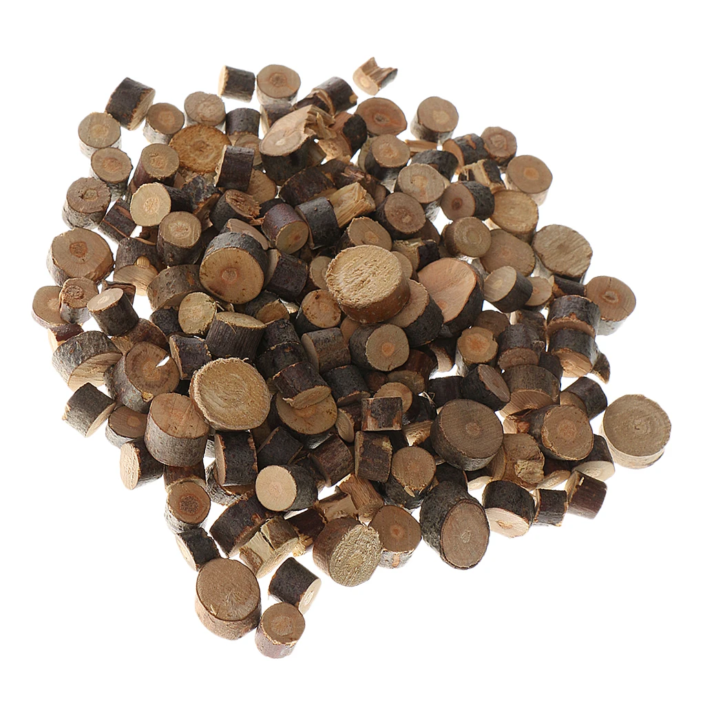 200pcs 5-10mm Natural Pine Wood Slices Logs for DIY Crafts Wood Tree Rings Rustic Wedding Decoration Wooden Pile Ornaments