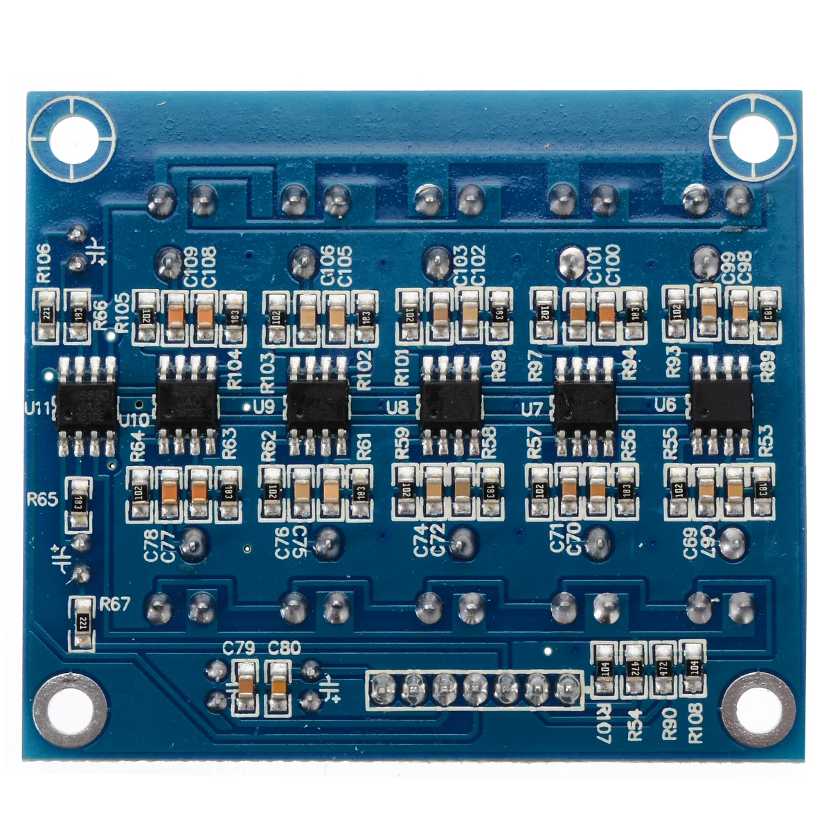 5-band EQ Equalizer Board Stereo Dual Channel Adjustable Tone Boards Preamp Front Panel For Amplifier �12~�15V