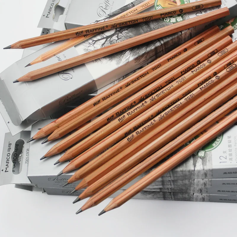 Марко 7001-12CB 12 шт./кор. нетоксичные карандаши для рисования эскизов и набор карандашей для рисования для школы офиса художественные принадлежности