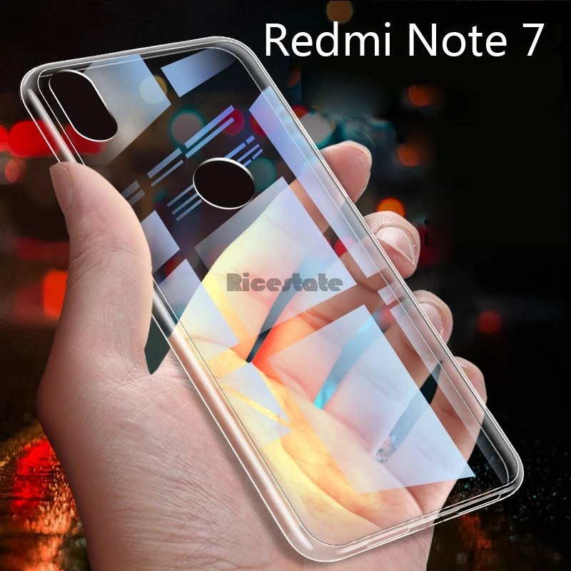 Ультратонкий Прозрачный чехол из ТПУ для Xiaomi Redmi Note 7 прозрачная задняя крышка со