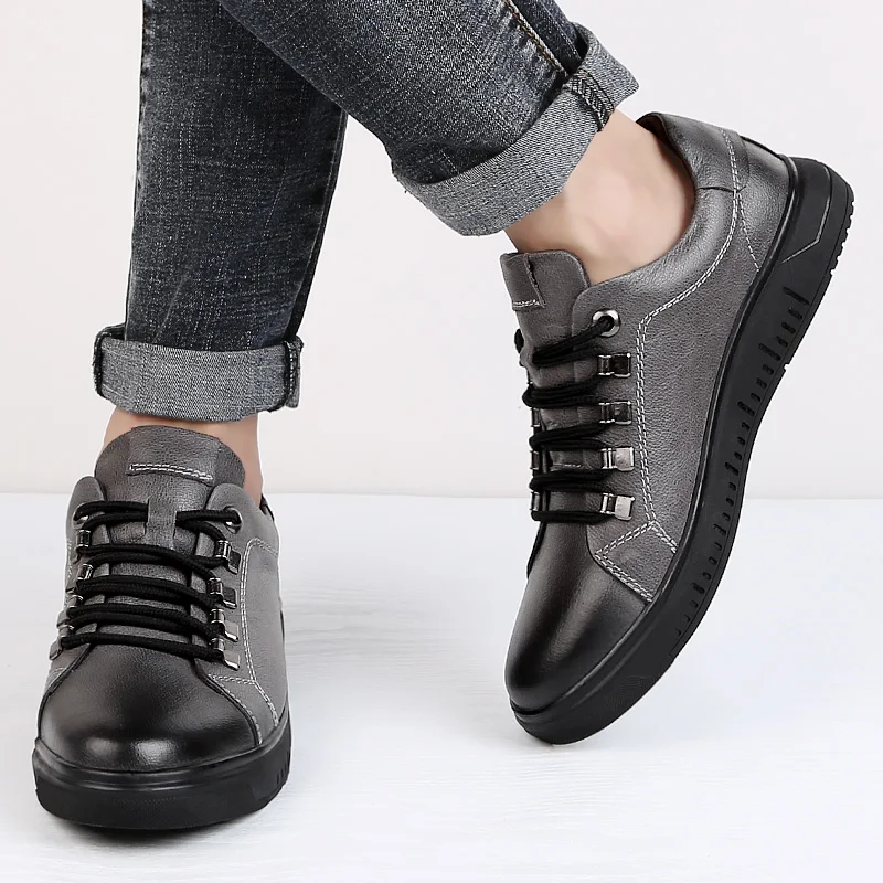 Новинка 2019 года; мужская повседневная обувь из натуральной кожи; Брендовые мужские лоферы; мокасины; дышащие слипоны; черные туфли для