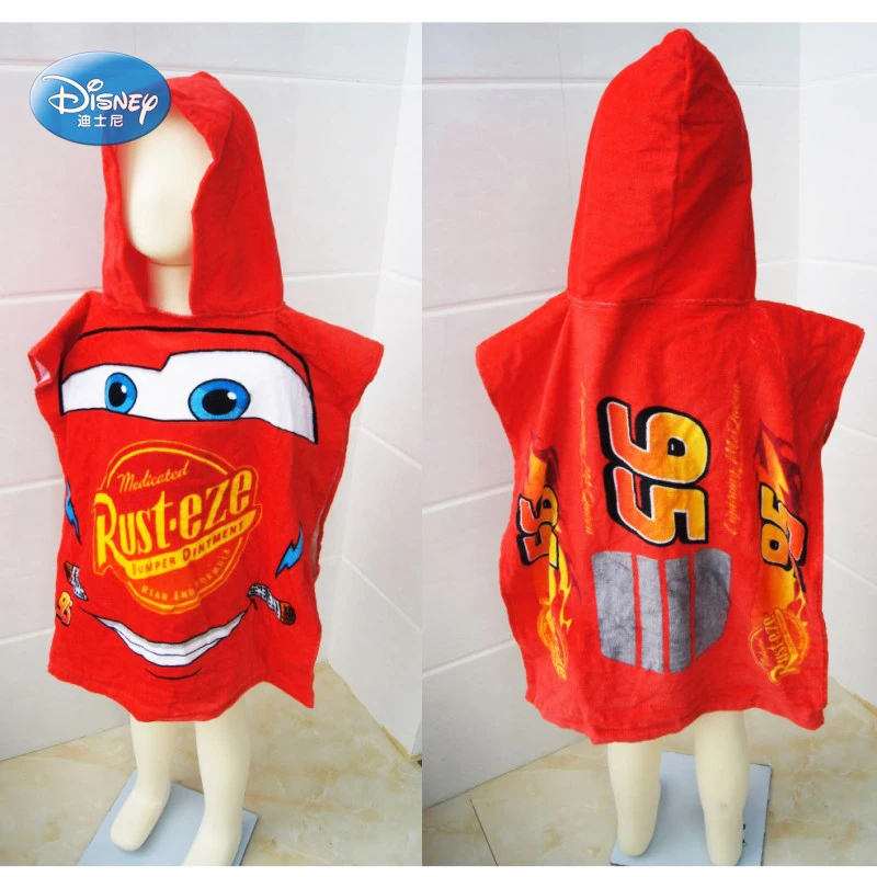 

Disney Mc Queen Cars100% Cotton Hooded Towel for 0-3 Years Girls Bath Beach Pool Towel,50x115cm