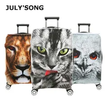 JULY'S SONG Suitcase Protective Covers 18-32''Travel Accessories Waterproof Luggage Cover Elastic Trolley Case Cover fire and fire series print travel luggage suitcase protective cover stretch waterproof portable luggage covers rain cover