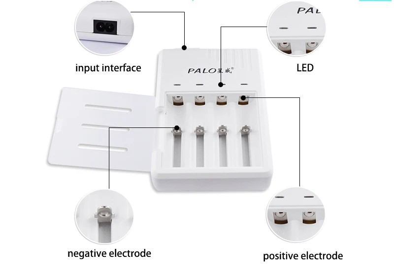 PALO 4 solts Интеллектуальное Быстрое зарядное устройство 18650 для аккумуляторов 18650 Rechaegeable 18650 для фонарей и электронных