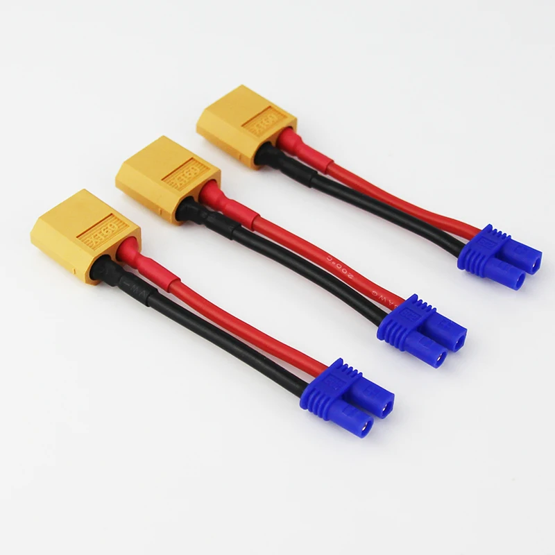 

5/10/20pcs XT60 / XT-60 Male To Female EC2 Connector / Adapter for Zippy / Turnigy 16awg 1.96inch Cable