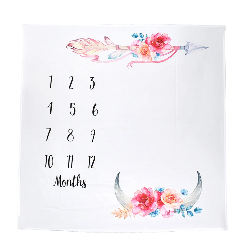 

Toddler Baby Blanket Swaddle Wrap Photography Props Blankets Flowers Printed Infant Bebes DIY Photography Blankets For Newborns