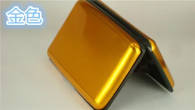 Новинка, алюминиевый металлический анти-RFID защитный ID держатель для карт, блокирующий чехол для кредитных карт, кошелек, Carteira Feminina Masculina - Цвет: Gold