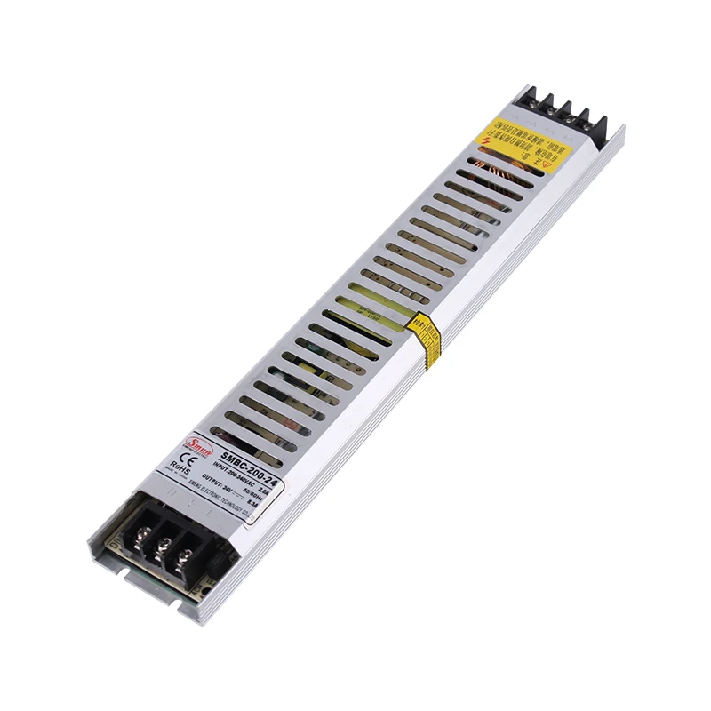 

SMUN SMBC-200-24 200W 24VDC 8.5A SMPS Strip Switching Power Supply for Advertising Light Boxes