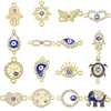 6 pieces / lucky evil eye pendant 16 types evil eyes Diy jewelry accessories charm necklace bracelet connector and rings ► Photo 1/6