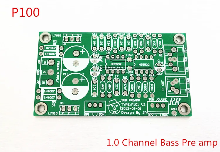 NE5532 Preamp Board HiFi Power Amplifier Subwoofer Tone Board Low Pass Filter pa 