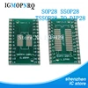 Adaptateurs de Module TSSOP28 SSOP28 SOP28 SMD à DIP28 IC, convertisseur de prise de courant, plaque 0.65mm 1.27mm, 10 pièces ► Photo 2/3