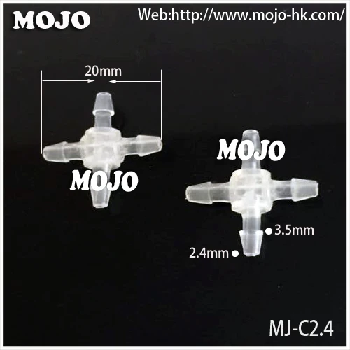 pipe joint mj pass plastic aliexpress connectors hose pp multiple c2 lots material shipping 50pcs fitting 4mm four