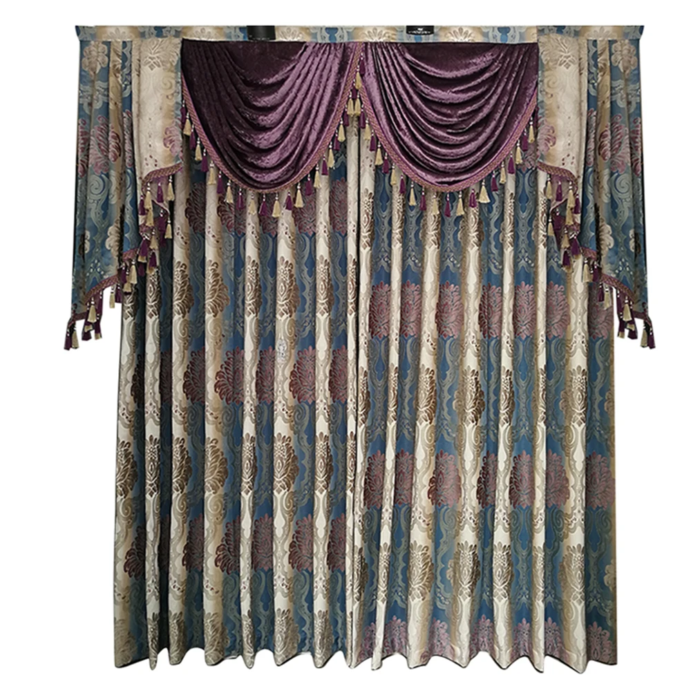 

High Quality Chenille Curtains for Bedroom Living Room European Style Curtain Window Screening Tulle Curtain Strip Luxury Gauze