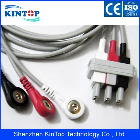 

Compatible New ECG 3leads set leadwires wire cable for Philips HP AHA/Snap agilent patient monitor with 1year warranty