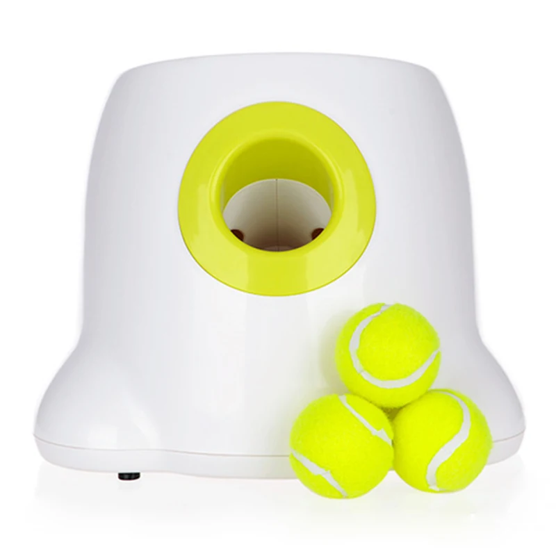 

CHFL Dog Pet Toys Tennis Launcher Automatic Throwing Machine Pet Ball Throw Device Section Emission With 3 Balls Us Plug