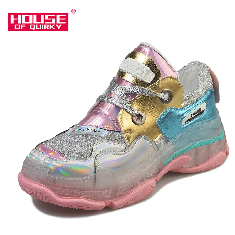 

Jelly shoes summer new platform wedge women Sports shoes outdoor lace-up Casual Vulcanized shoes