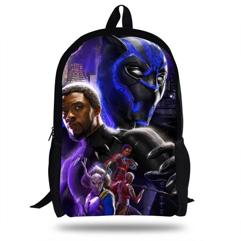 16inch Cool School Bags For Boys Black Panther Backpack Cartoon Daypack Girls Trave Bag Casual Mochilas Escolares