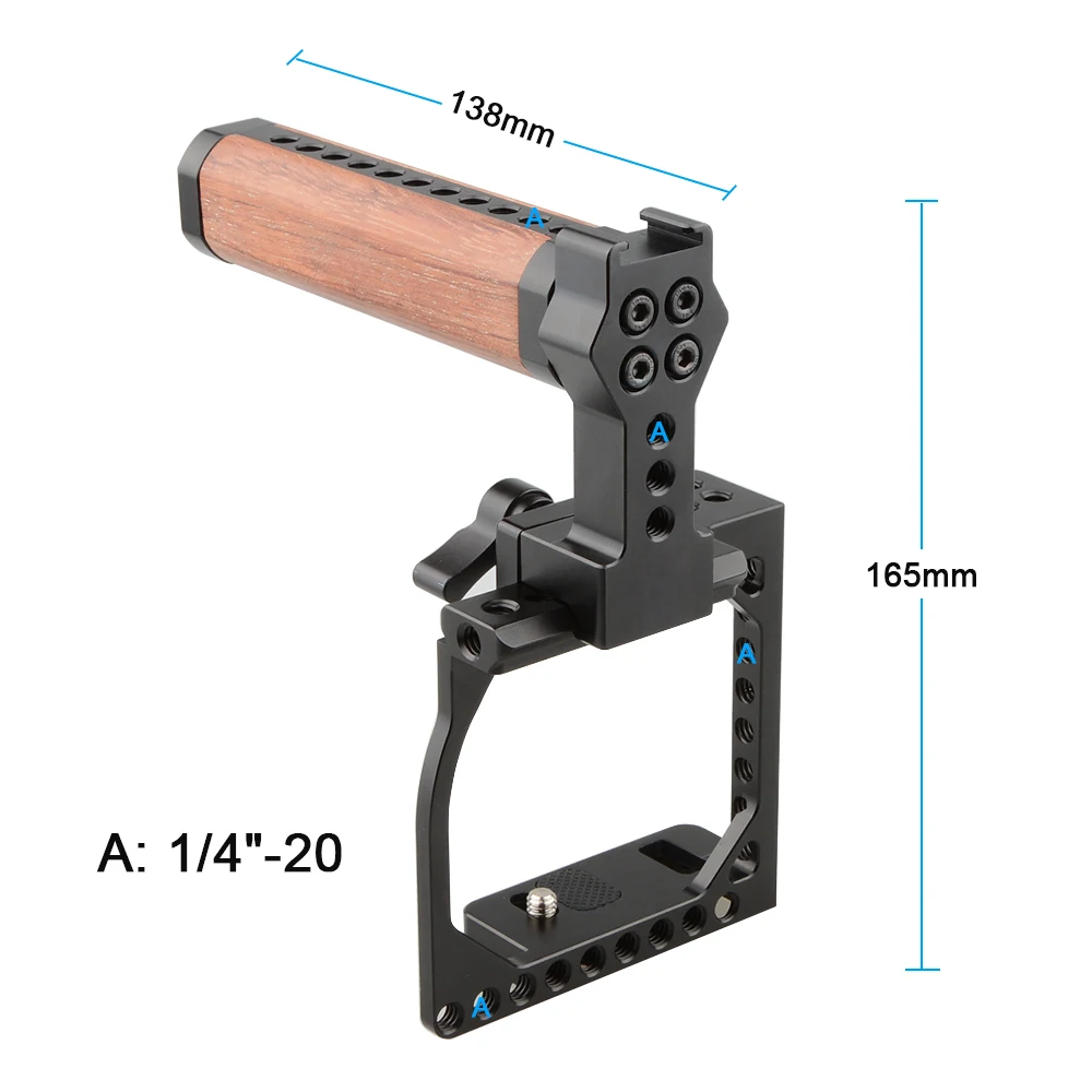 CAMVATE Camera Cage Rig With QR Top Handle For Sony A6000 A6300 A6500 4K Cameras (3)